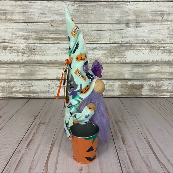 🚫SOLD🚫 Halloween Gnome Handmade Dracula Flannel Cotton Faux Fur Purple Cottage - Picture 6 of 11